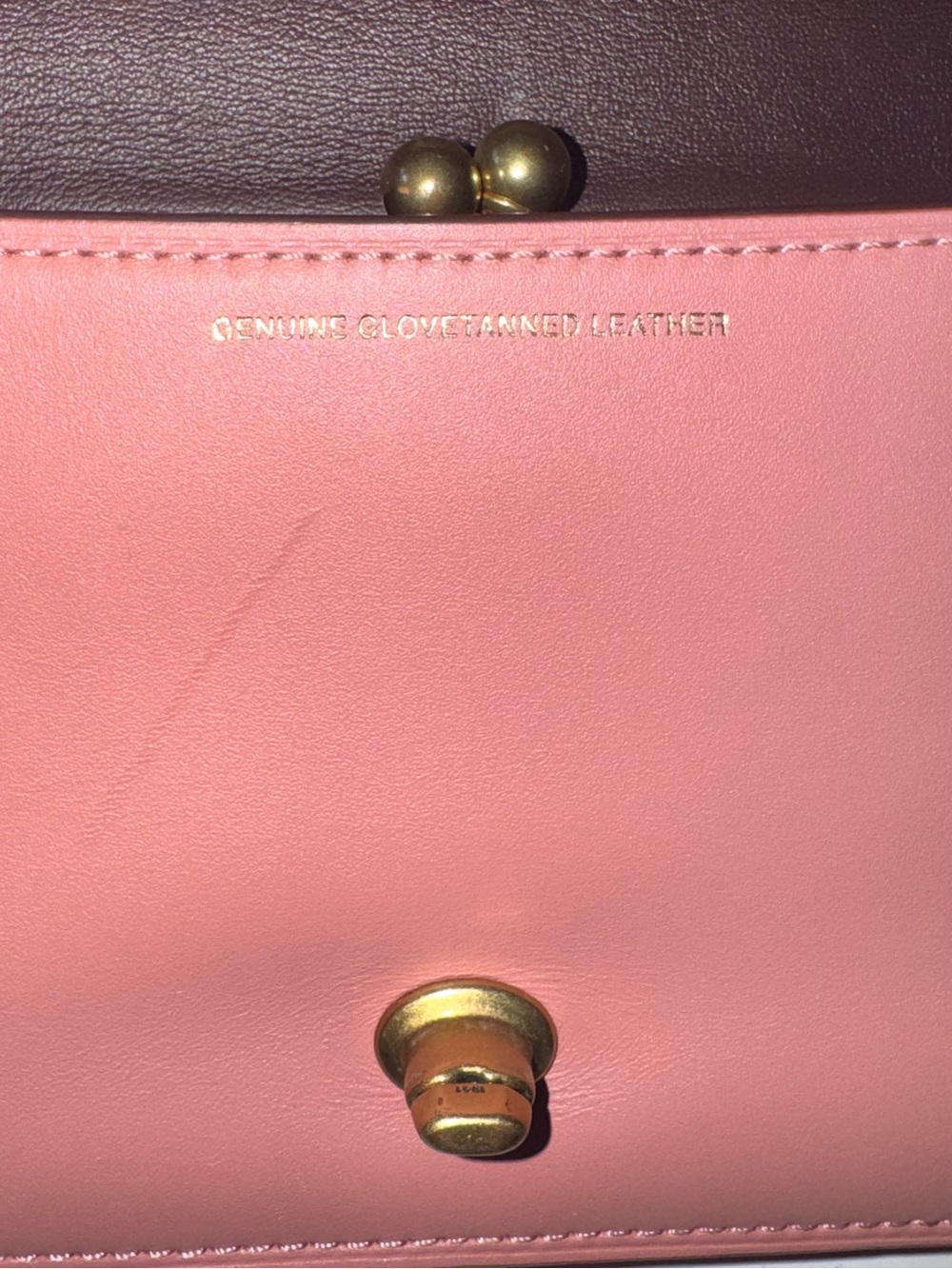 Coach 1941 Dinky Glove tanned Leather Crossbody bag Pink & Oxblood 2018 - 37296 - Picture 13 of 16